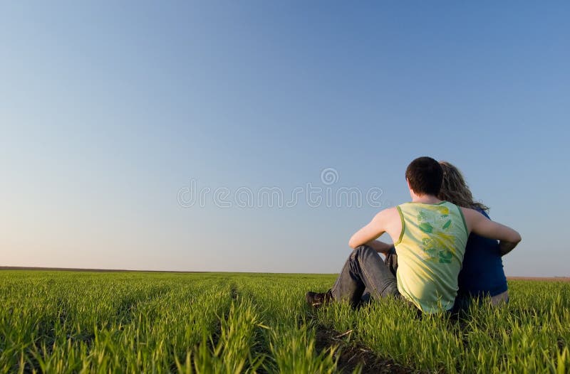 Guy and girl in the field