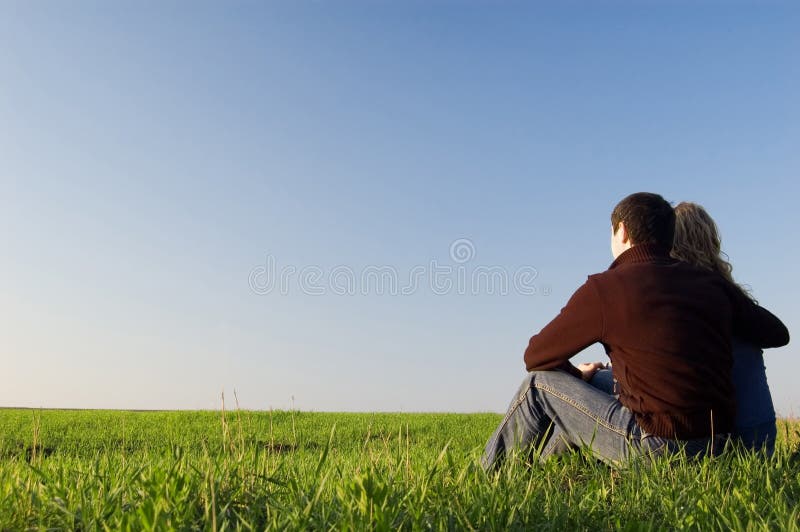 Guy and girl in the field