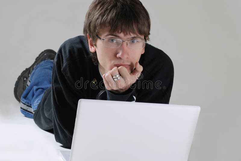 Guy With A Laptop Picture. Image 15770243