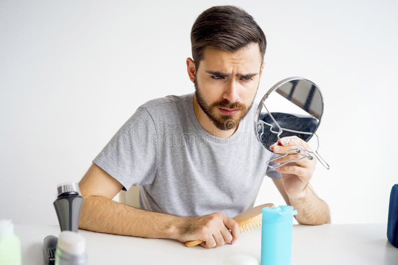 Guy morning hygiene stock image. Image of brush, caucasian 100093273