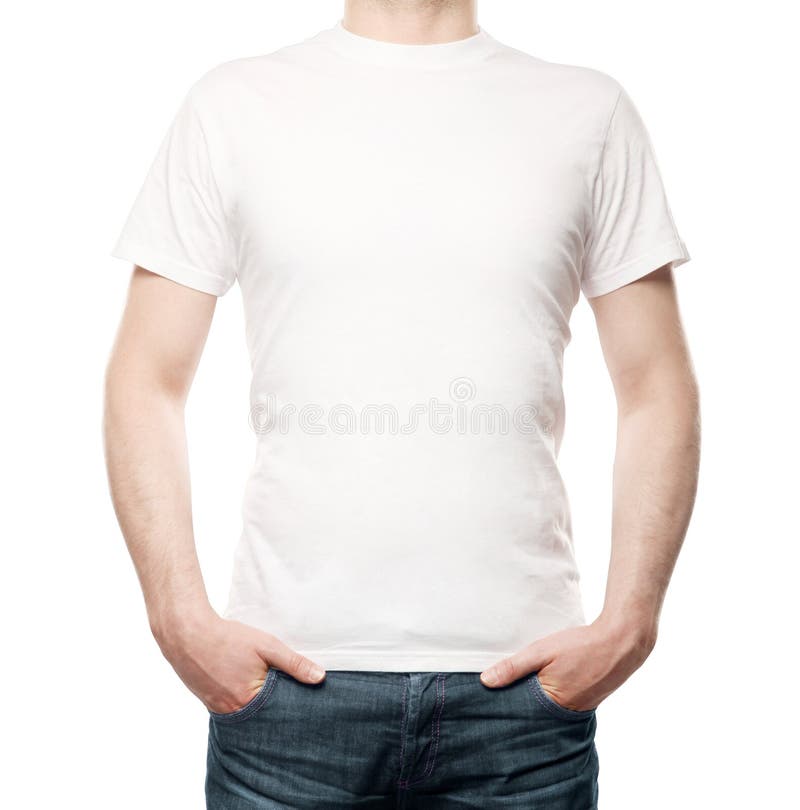 Blank white tshirt stock image. Image of fashion, label 41242721