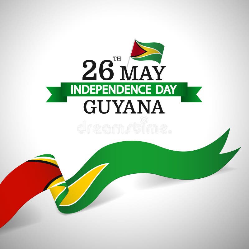 Guyana Independence Day stock vector. Illustration of festival - 244039550