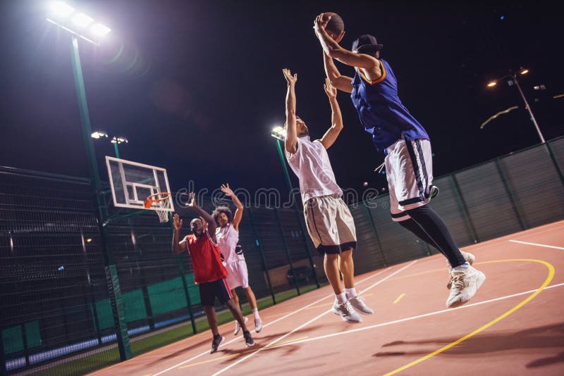 Guys playing basketball stock photo. Image of friendship - 302179742