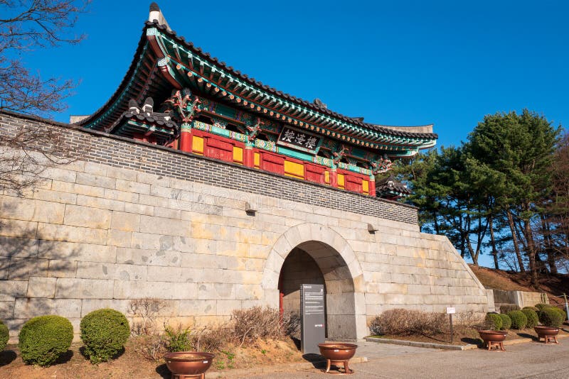 Gwangseongbo Fortress, part of the Gwangseongbo Fort, later named Anhaeru, meaning peaceful sea, ganghwa South Korea royalty free stock images Gwangseongbo Fortress, part of the Gwangseongbo Fort, later named Anhaeru, meaning peaceful sea, ganghwa South Korea royalty free stock images