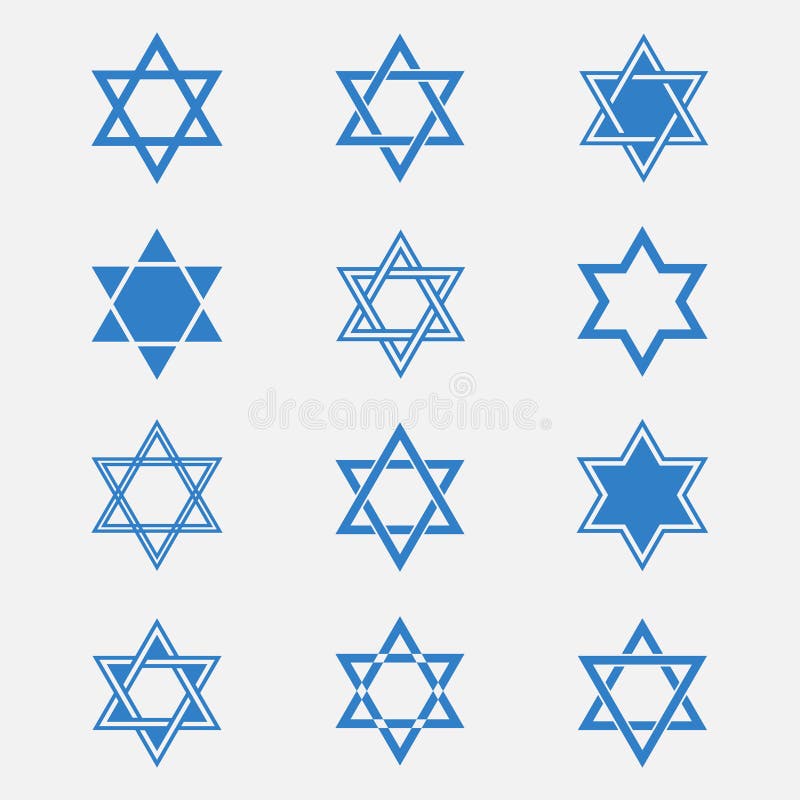 Gwiazda Dawidowa wektoru set ilustracji Gwiazda Dawidowa wektoru set ilustracji