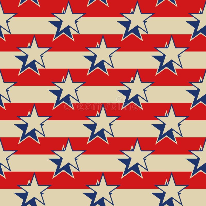 Gwiazda lampasów usa patriotyczny bezszwowy tło ilustracji Gwiazda lampasów usa patriotyczny bezszwowy tło ilustracji
