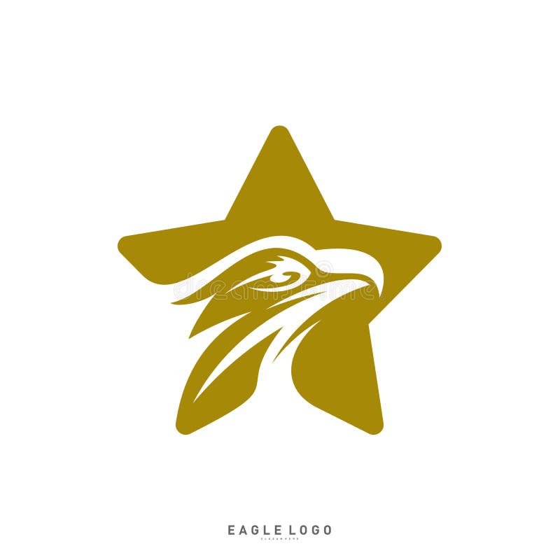 Gwiazdowy Eagle logo wektoru szablon Eagle logo z gwiazdy ikoną royalty ilustracja Gwiazdowy Eagle logo wektoru szablon Eagle logo z gwiazdy ikoną royalty ilustracja