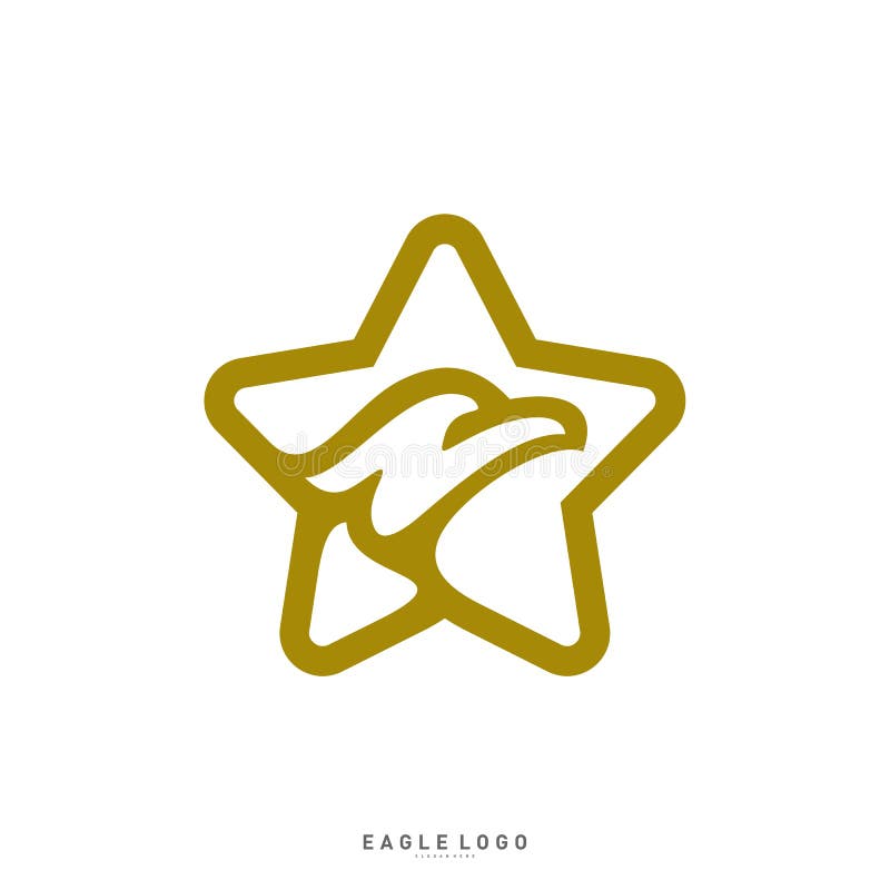 Gwiazdowy Eagle logo wektoru szablon Eagle logo z gwiazdy ikoną royalty ilustracja Gwiazdowy Eagle logo wektoru szablon Eagle logo z gwiazdy ikoną royalty ilustracja