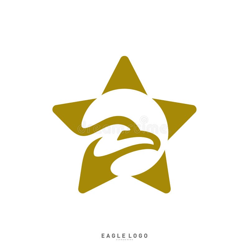 Gwiazdowy Eagle logo wektoru szablon Eagle logo z gwiazdy ikoną royalty ilustracja Gwiazdowy Eagle logo wektoru szablon Eagle logo z gwiazdy ikoną royalty ilustracja