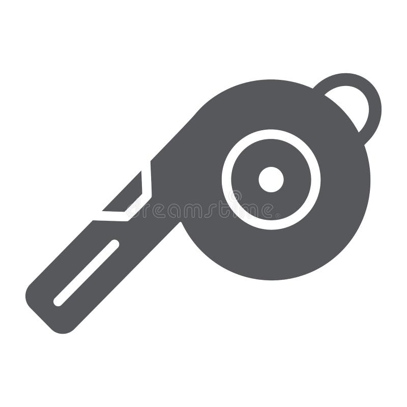 Whistle glyph icon, equipment and sport, blower sign, vector graphics, a solid pattern on a white background, eps 10.