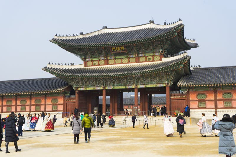 Gyeongbokgung Palace In Seoul South Korea Editorial Image Image Of