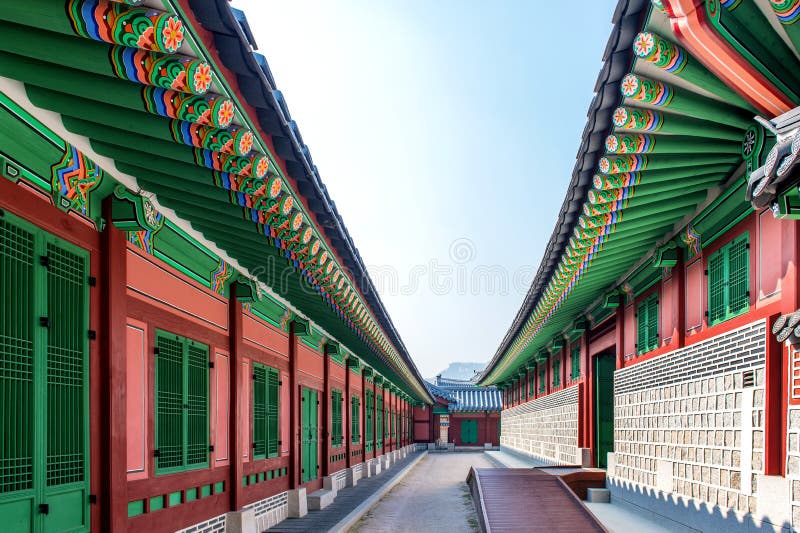 Gyeongbokgungpaleis in Korea stock foto Gyeongbokgungpaleis in Korea stock foto