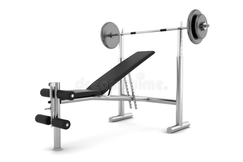 Gym bench isolated on white background vector illustration