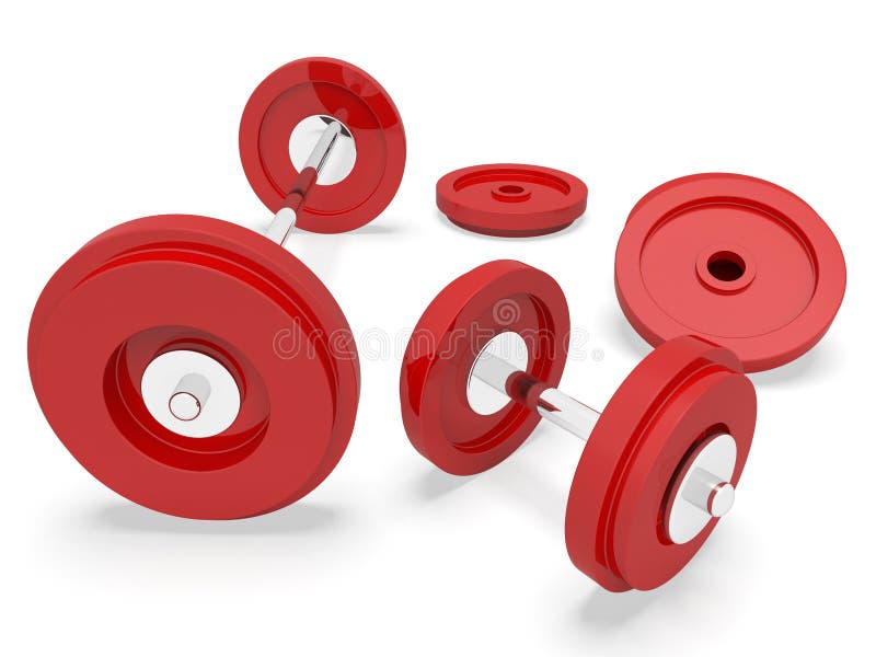 Gym Exercise Indicates Working Out and Dumbbells 3d Rendering Stock Illustration Illustration