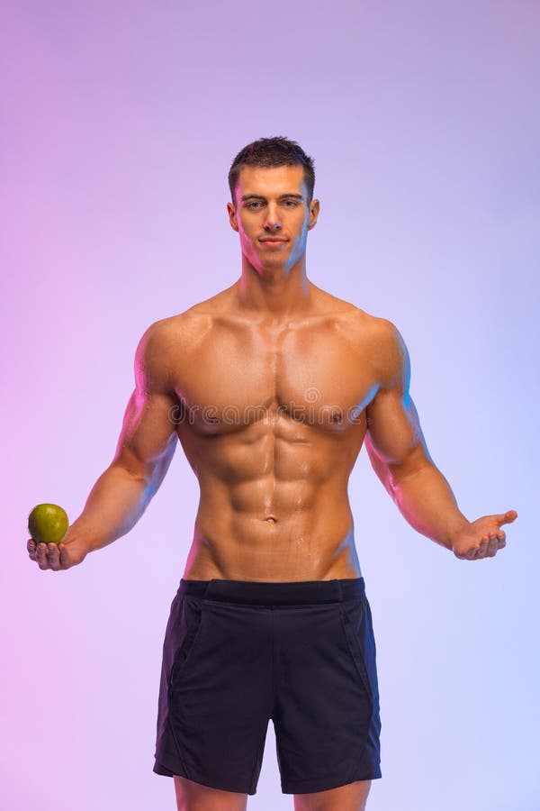 Herinnering stel voor Kruipen Happy Man Athlete with Dumbbell Isolated on Pink Background. Gym Full Body  Workout. Muscular Man Athlete in Fitness Gym Stock Image - Image of hand,  hands: 238099761