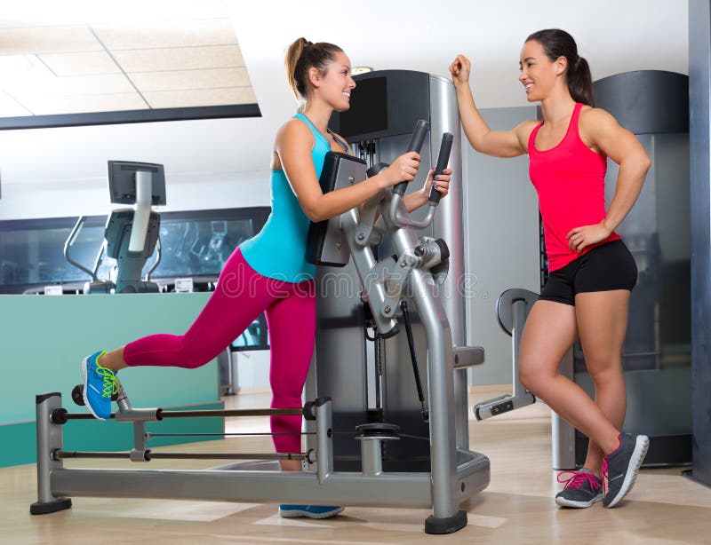 Gym Glute Exercise Machine Woman Workout Stock Photo  Image of club, happiness: 49711238