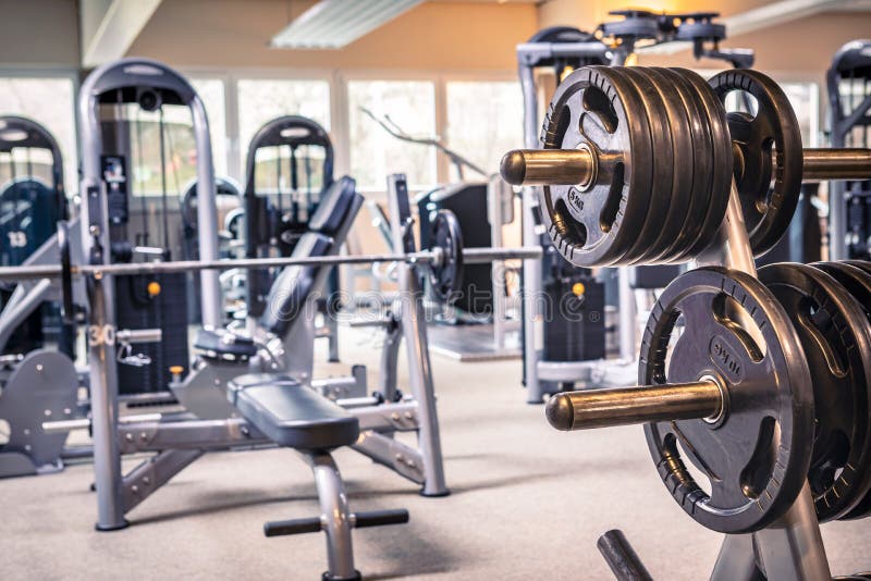 Gym room stock image