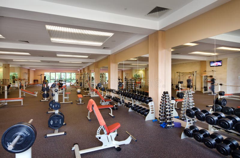 Indoor gym in a fitness club. Indoor gym in a fitness club