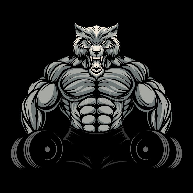 GYMNASE FÂCHÉ DE LOUP illustration libre de droits