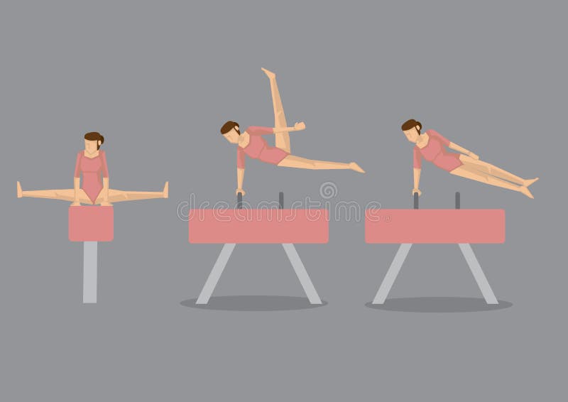Men S Gymnastics Vault Stock Illustration Illustration Of Renderings