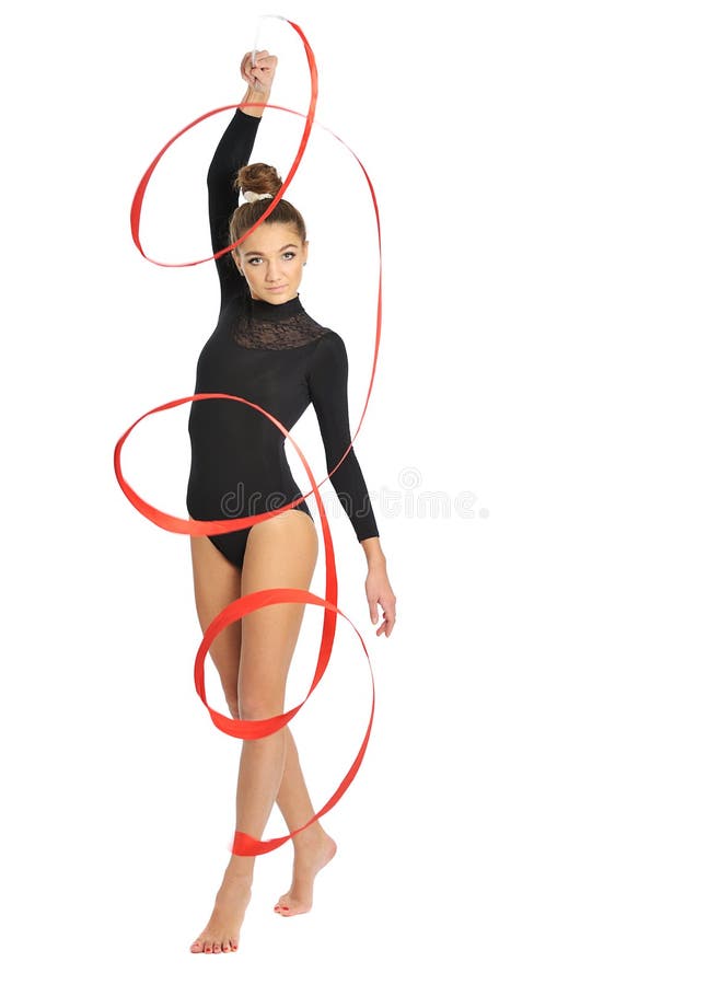 Gymnast κορίτσι στοκ εικόνες με δικαίωμα ελεύθερης χρήσης