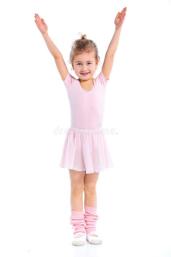 Gymnaste de fille d'isolement sur un fond blanc image libre de droits Gymnaste de fille d'isolement sur un fond blanc image libre de droits
