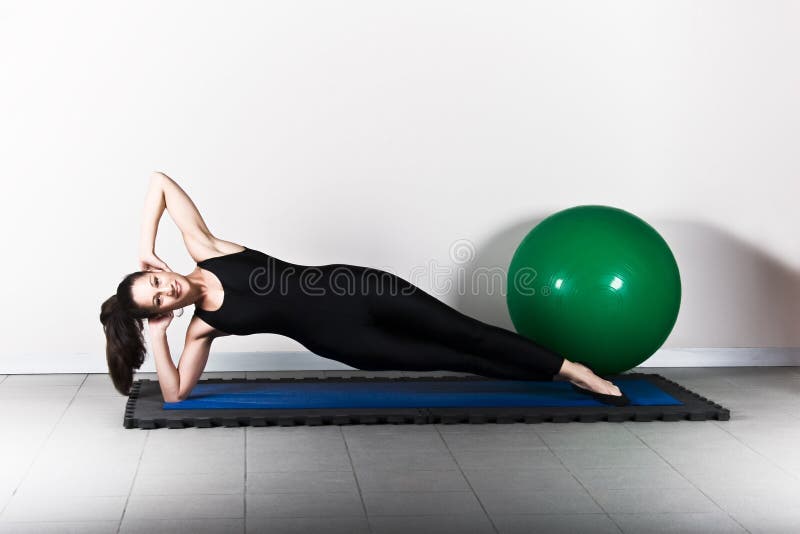 Gymnastics pilates stock photo
