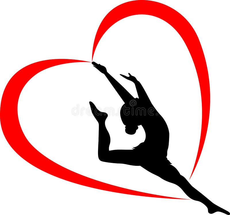 Gymnastiekembleem turneratleet stock illustratie Gymnastiekembleem turneratleet stock illustratie