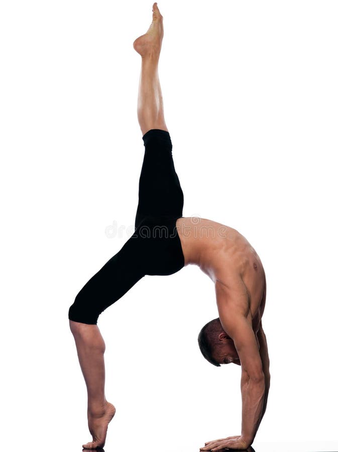 Gymnastischer Akrobatikschwerpunkt des Mannportraits
