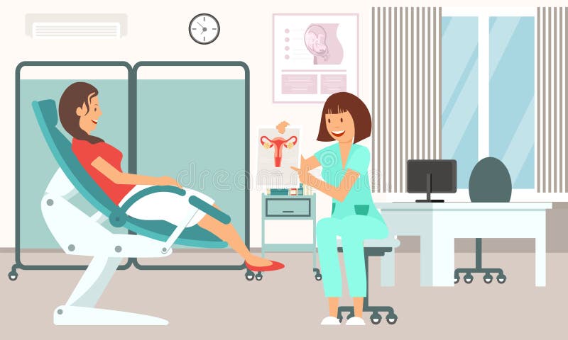 Gynecologist konsultacja również zwrócić corel ilustracji wektora royalty ilustracja Gynecologist konsultacja również zwrócić corel ilustracji wektora royalty ilustracja