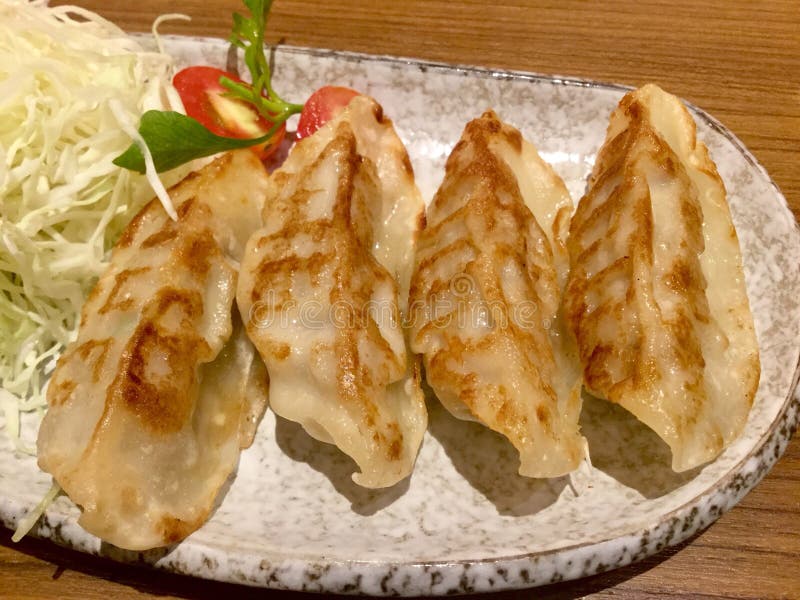 Gyoza Japonés, Fried Dumpling imagen de archivo libre de regalías Gyoza Japonés, Fried Dumpling imagen de archivo libre de regalías