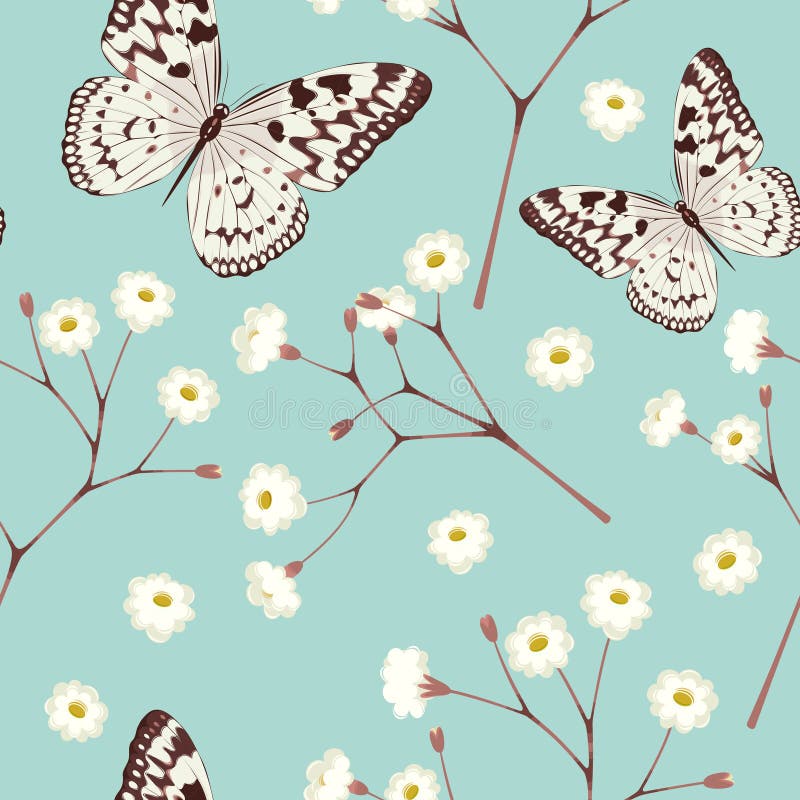 Gypsophila blanco inconsútil stock de ilustración Gypsophila blanco inconsútil stock de ilustración