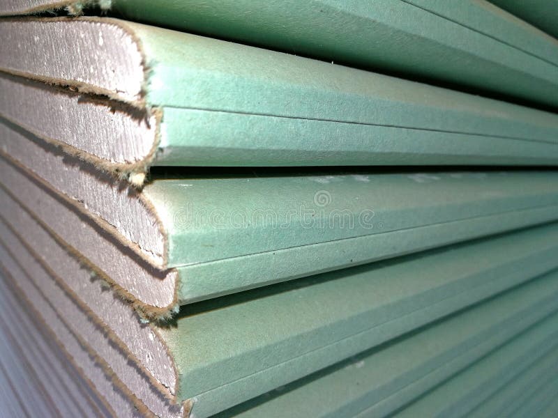 Gypsum board stock image. Image of material, stack, storehouse 92675165