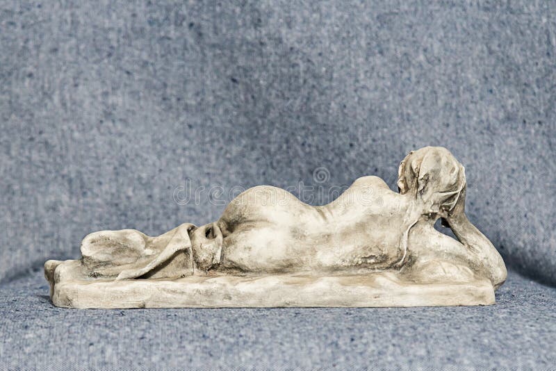 Gypsum sculpture of an unknown naked girl. royalty free stock photo Gypsum sculpture of an unknown naked girl. royalty free stock photo