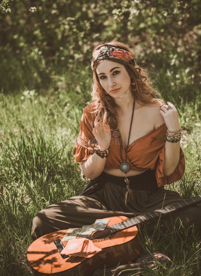 Gypsy Boho style stock photo. Image of gypsy, meditation - 185751082