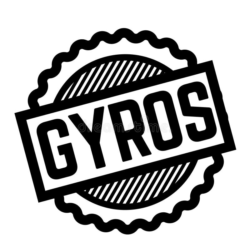 Gyros black stamp stock vector. Illustration of word 124261790