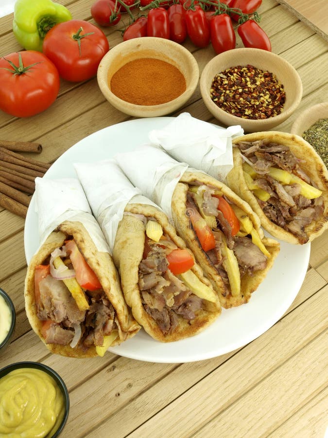 Gyros or kebab stock image. Image of junk, food, meat 15834033