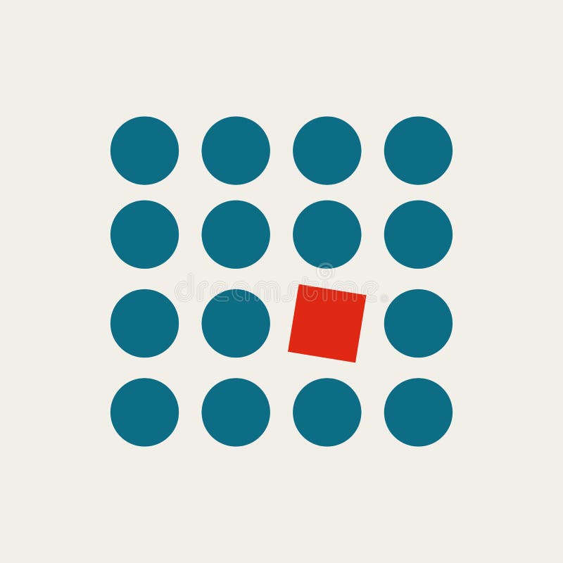 Gândiți-vă la un concept de vector abstract de business diferit. simbol al conducerii creative unice. ilustrare minimă. vector illustration