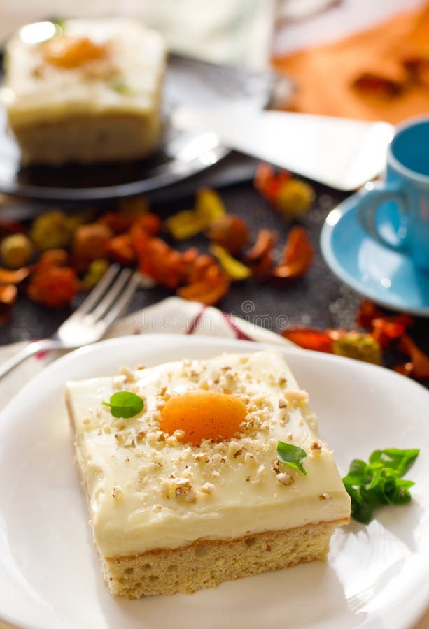 Gâteau d'oeufs sur le plat photographie stock Gâteau d'oeufs sur le plat photographie stock