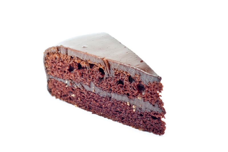 Gâteau de chocolat sur le fond blanc photo stock Gâteau de chocolat sur le fond blanc photo stock