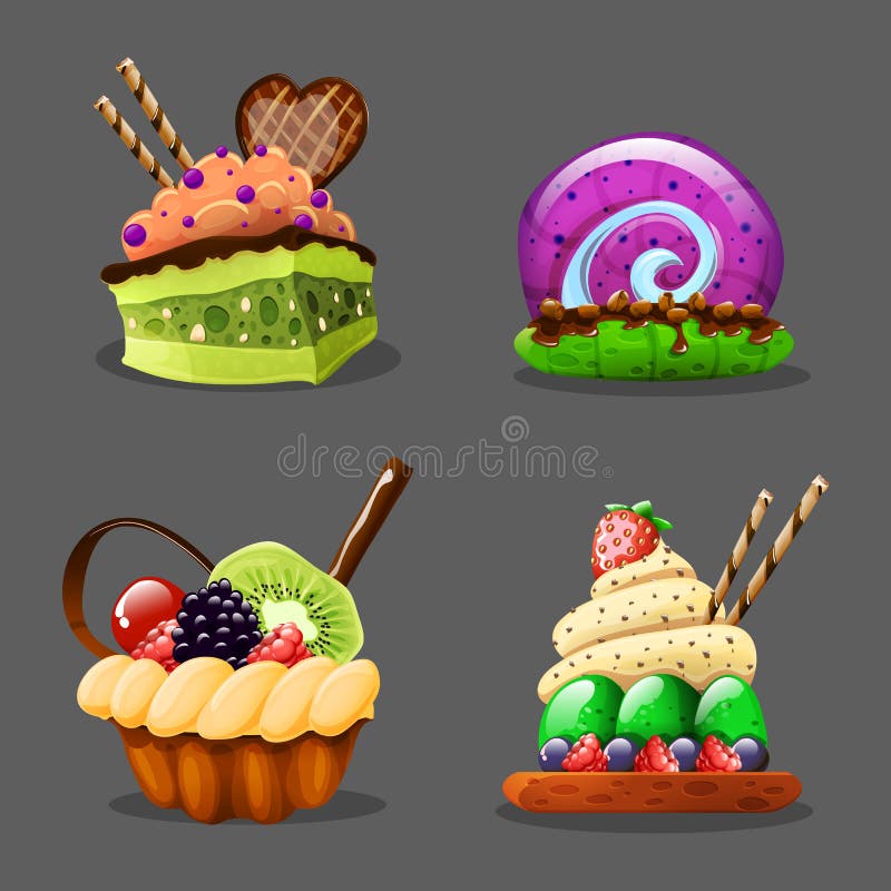 Gâteau de dessin animé Illustration de vecteur illustration stock Gâteau de dessin animé Illustration de vecteur illustration stock