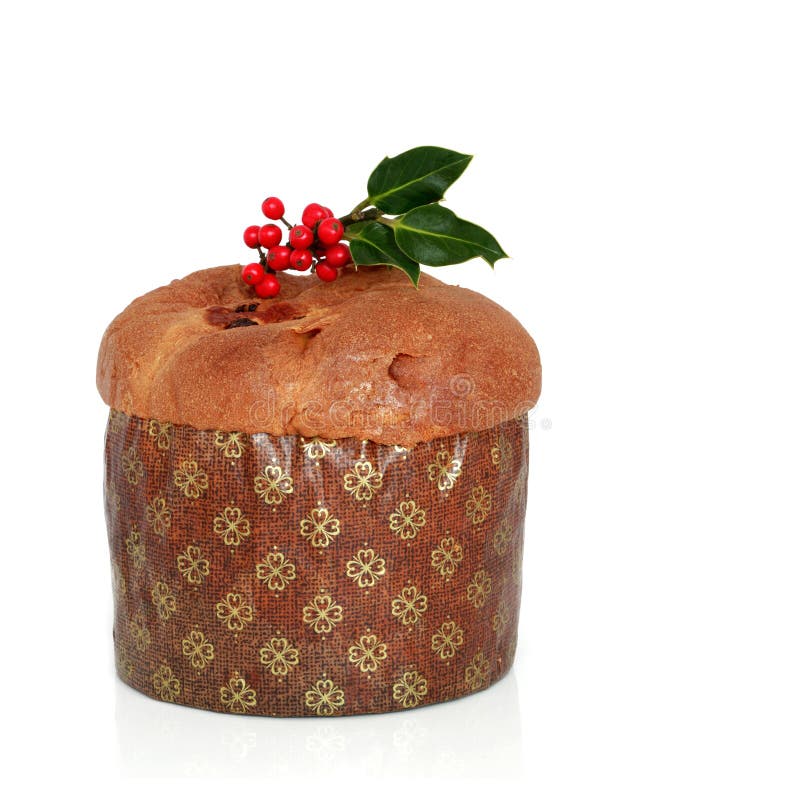 Gâteau de Panetone de Noël images stock Gâteau de Panetone de Noël images stock
