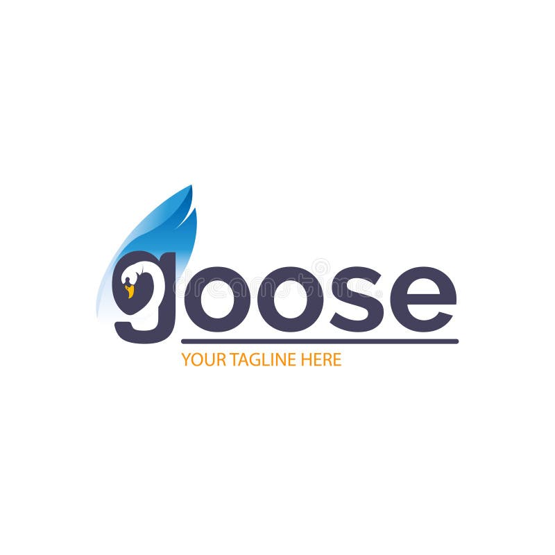 Gänseschwan-Logo-Template-Design für Marke oder Unternehmen und andere lizenzfreie abbildung