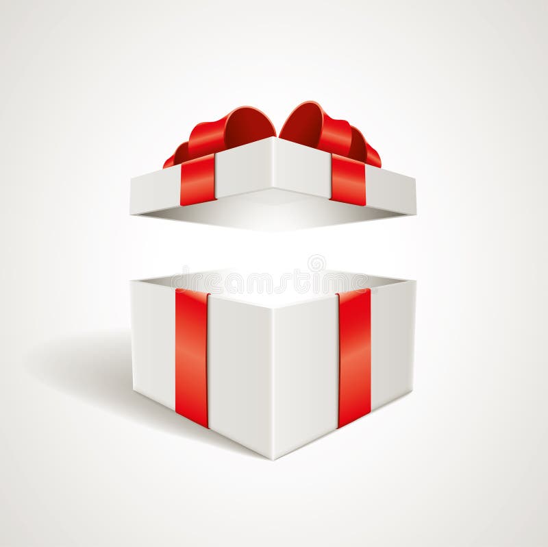 Vector open gift box illustration. Elements are layered separately in file. Vector open gift box illustration. Elements are layered separately in file.