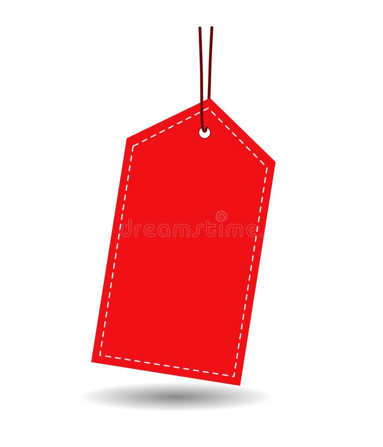 Blank Gift tag isolated on white background. Blank Gift tag isolated on white background