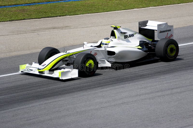 généraliste 2009 du pâté de cochon f1 de barrichello emballant des rubens photos libres de droits généraliste 2009 du pâté de cochon f1 de barrichello emballant des rubens photos libres de droits