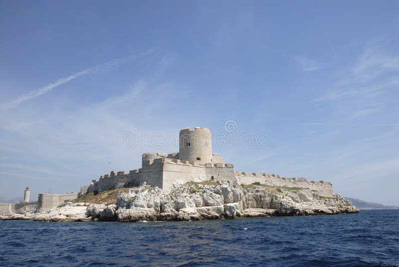 Chateau d 'If, famous prison mentioned in Dumas Monte Cristo novel, Marseille, France. Chateau d 'If, famous prison mentioned in Dumas Monte Cristo novel, Marseille, France