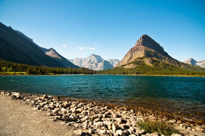 Góry Swiftcurrent Jezioro, Lodowa Obywatel P obrazy royalty free Góry Swiftcurrent Jezioro, Lodowa Obywatel P obrazy royalty free