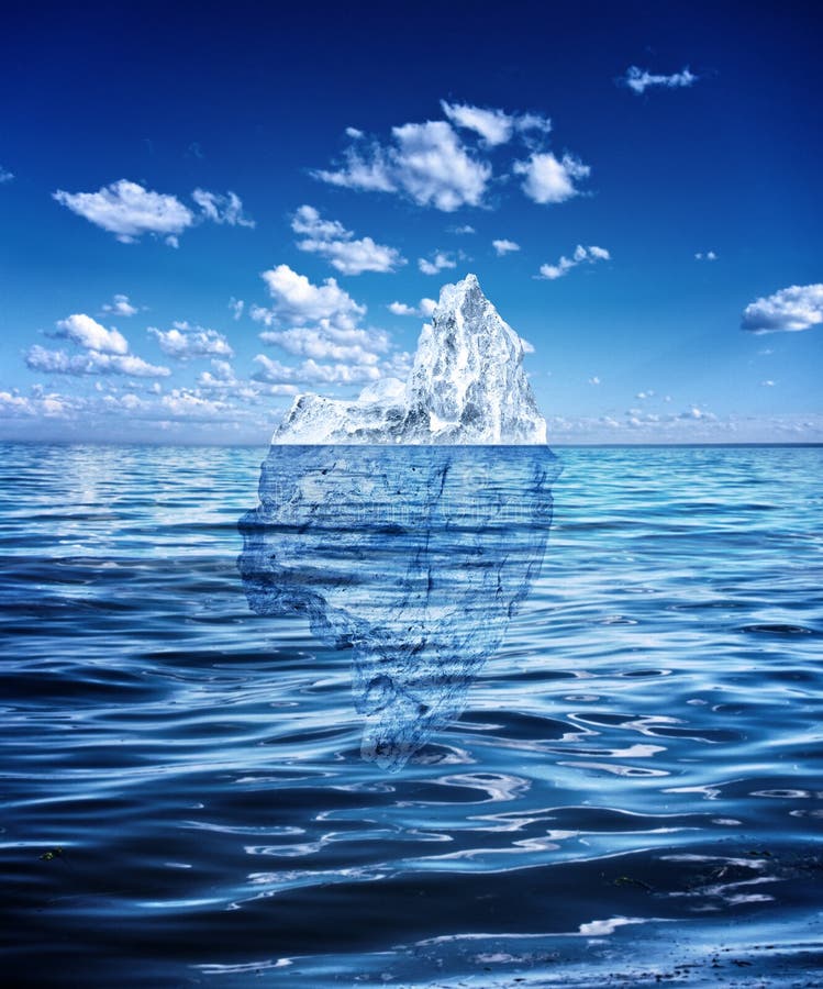 Iceberg - Hidden Danger And Global Warming Concept. Iceberg - Hidden Danger And Global Warming Concept