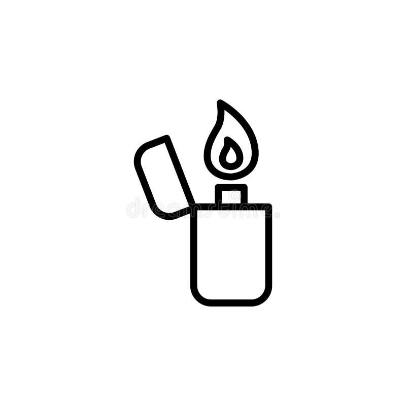 Gör linjen tändaresymbol tunnare stock illustrationer